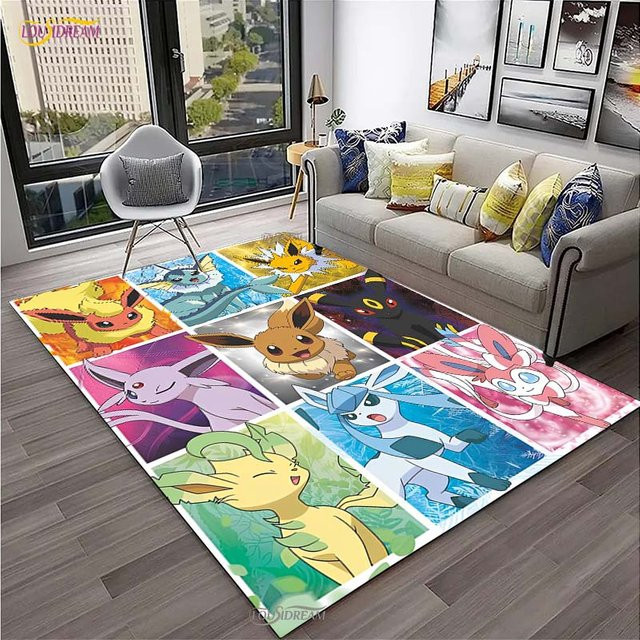 Miniso Pokemon Pikachu Rutschfeste Bodenmatte für Kinder, Mehrfarbig, B/T: 60 x 40 cm - Bild 1