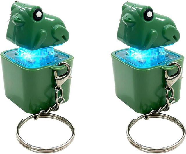 Binchi Outdoor Equipment Frosch Schlüsselanhänger, mit Ton, LED-Lichtern - Bild 1