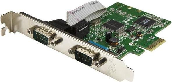 StarTech.com 2-Port PCI Express Serial Card mit 16C1050 UART, PCIe Low Profile, RS-232 x 2, Multicolor (PEX2S1050) - Bild 1