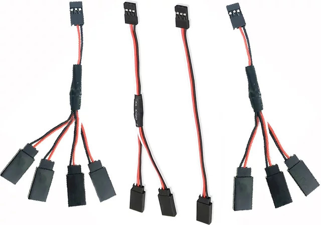 RC Servo Verlängerungskabel für Futaba und JR, Männlich zu Weiblich, Schwarz, Länge: 15 cm, 30 cm oder 50 cm - Bild 1