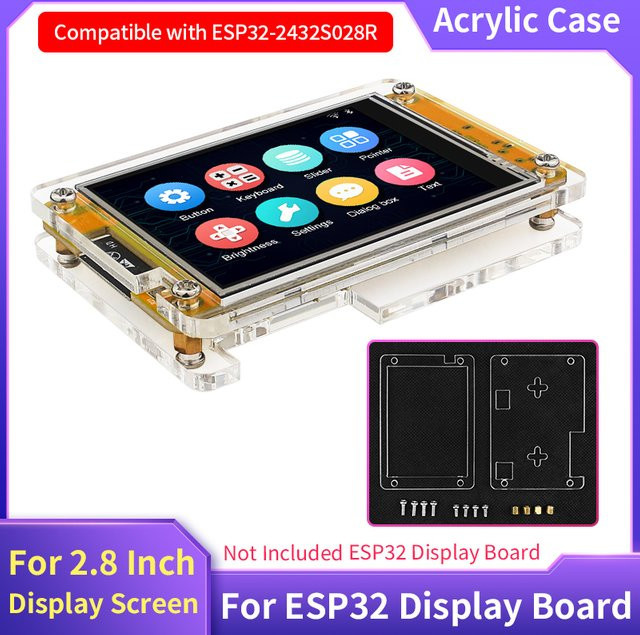 Transparentes Acrylgehäuse für ESP32 2,8 Zoll Display-Bildschirm Entwicklungsboard 240x320 LCD TFT Modul ESP32-2432S028R von Caturda - Bild 1