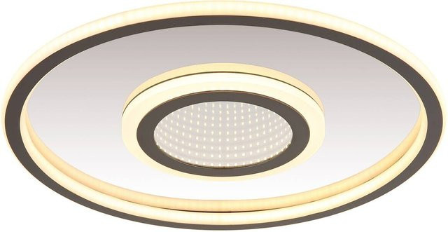 Globo Lighting LED-Deckenleuchte Cara in Chrom und Grau, rund, Durchmesser: 43,2 cm, Höhe: 5,0 cm - Bild 1