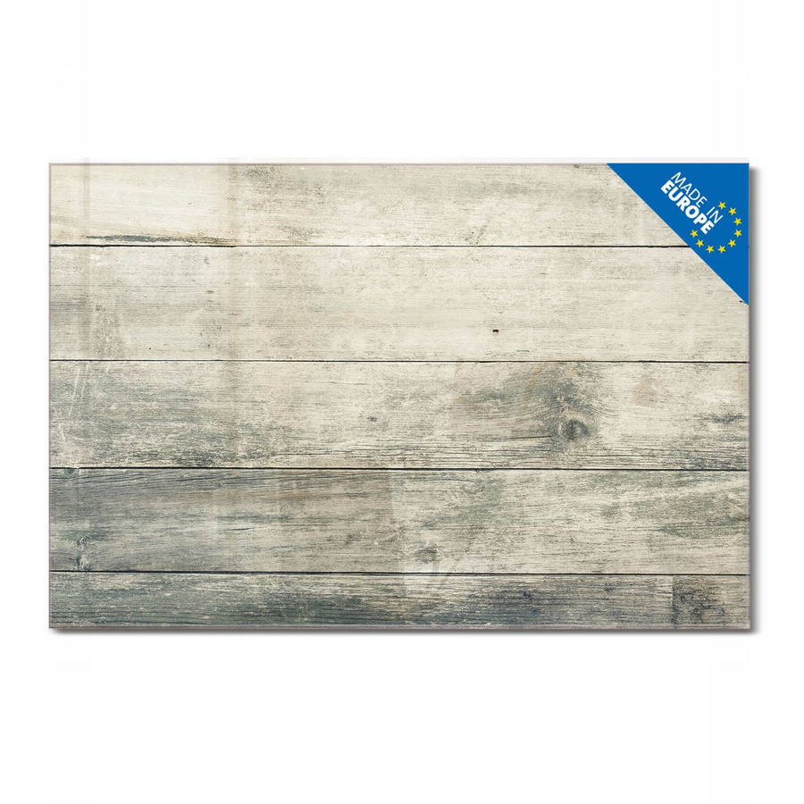 Banjado Glas Magnettafel Motiv Graue Planken, rahmenlos, Querformat, B: 90 cm, H: 60 cm - Bild 1