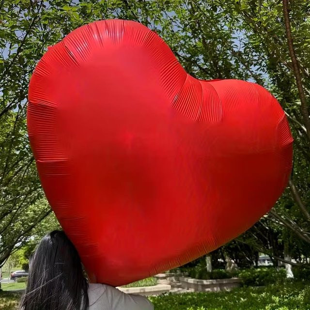 ZQNYCY Folienballon mit rotem Herz, 63 Zoll, Herzform für Hochzeit, Valentinstag und Geburtstag - Bild 1
