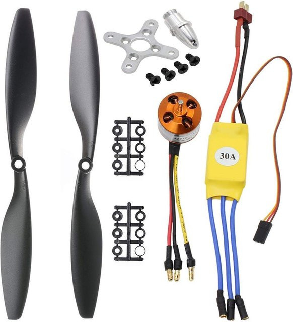 EVANOVM RC Brushless Motor mit 30A ESC, Propeller, Zubehör-Kit, Bunt / Mehrfarbig - Bild 1