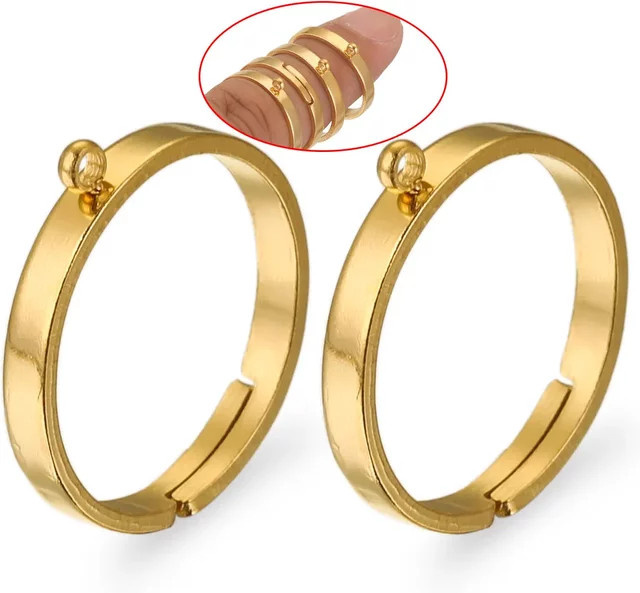Alisaya Ringe, Edelstahl, Gold, Unisex - Bild 1