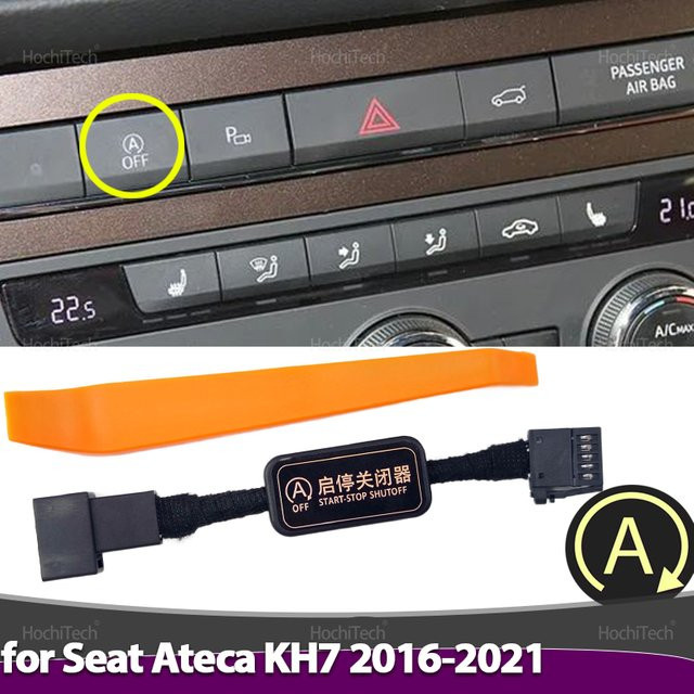 Auto Start Stop Eliminator Schalter für Seat Ateca KH7 2016-2021 in Schwarz - Bild 1