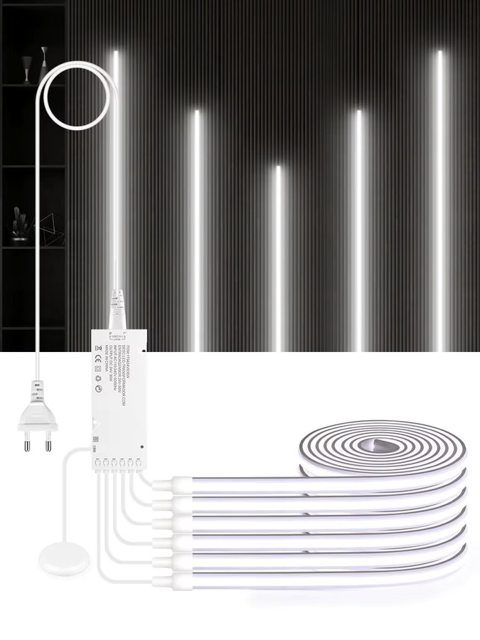 Rybakov Neon COB LED Streifen in Silikon, Warmweiß, Dimmbar mit Touch-Sensor für Unterschränke und Wanddekoration - Bild 6