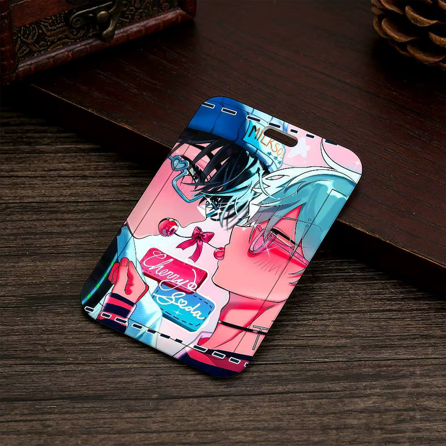 Transparenter Kartenhalter mit Alien Cartoon Design und Lanyard aus Kunststoff in Multicolour für deine Business-ID oder Busausweise - Bild 4