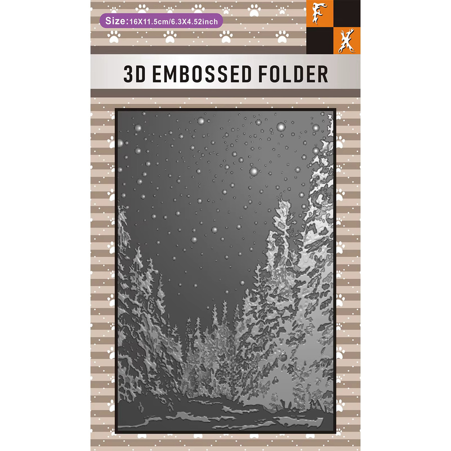 Cedar and Star 3D-Prägefolder in Weiß für DIY-Scrapbooks und Visitenkarten-Druck - Bild 2