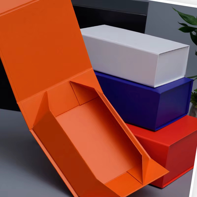 Luxuriöse magnetische Geschenkbox aus Papier in Blau für Schmuck, Kosmetik oder Kleidung mit individuellem Logo-Druck - Bild 3