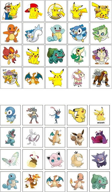 Bandai Pikachu-Aufkleber, 20-teiliges Set, multicolour - Bild 1