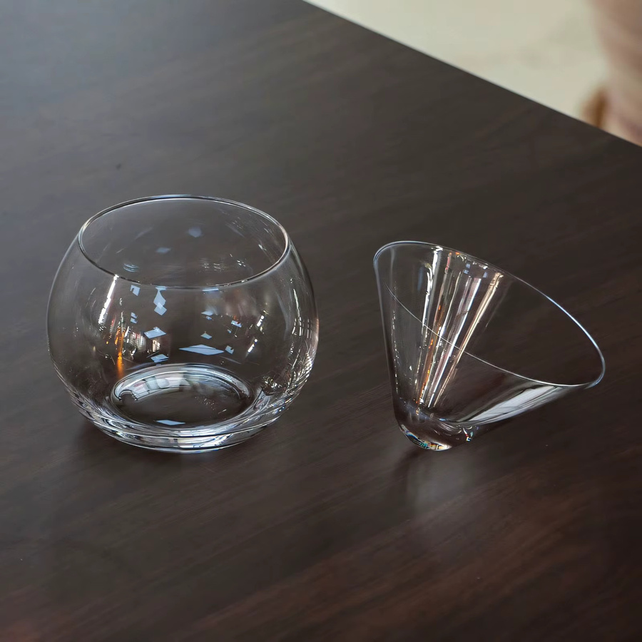 Japanischer doppelwandiger Glaskaraffe als Sake Chiller und Weinkühler, transparent - Bild 3