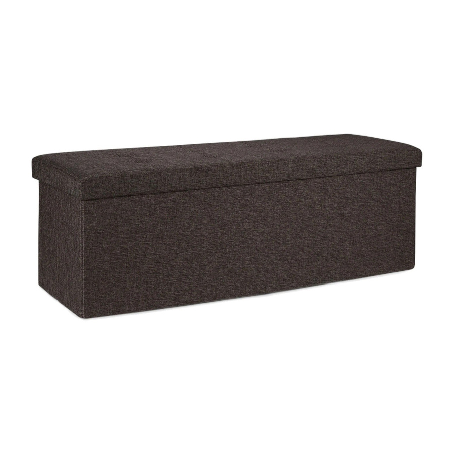 Relaxdays Sitzbank aus Stoff in Braun, faltbar mit Trenngitter, B/H/T: 110 x 38,5 x 37,5 cm - Bild 2
