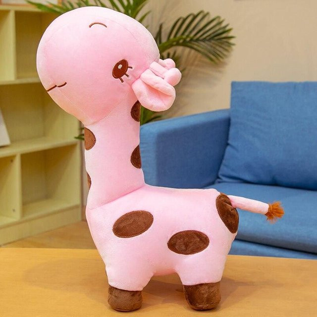Binchi Keji Travel Cartoon Giraffe Plüsch Spielzeug, 40cm, Rosa/Pink - Bild 1