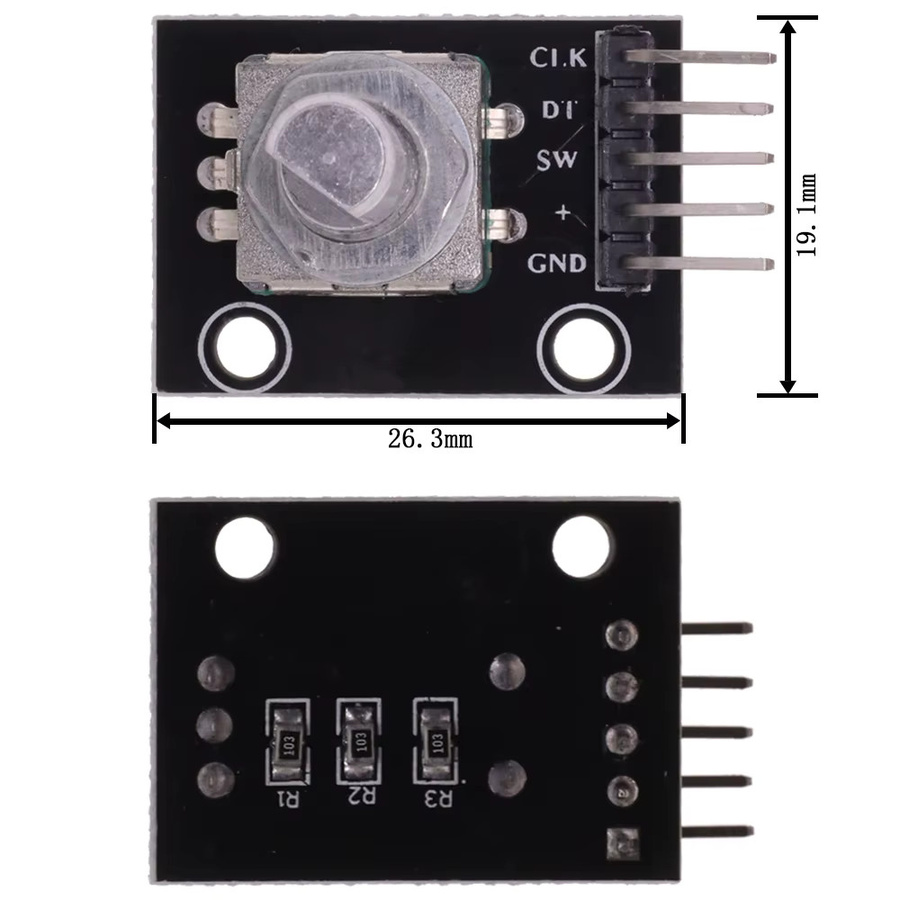 10er Set KY-040 Drehgeber Modul 360 Grad Sensor Schalter in Schwarz - Bild 3