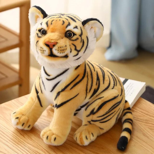 Kidsly Baby Tiger Plüschtier, Stofftier, Gelb, 20cm, ab 14 Jahre - Bild 1