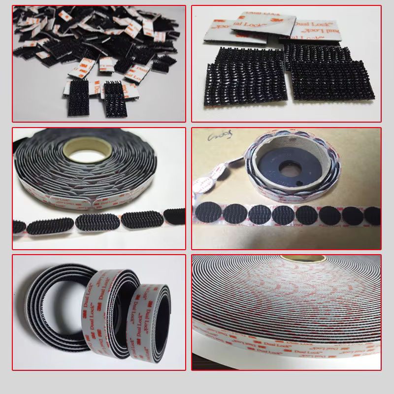 3M SJ3550 Pilzkopf-Verschluss mit Wellenverschluss in Schwarz mit wasserdichtem und hitzebeständigem doppelseitigem Klebeband - Bild 6