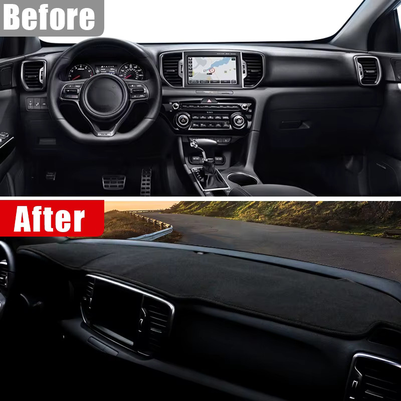 YaLumei Dashboard Abdeckung für Kia Sportage 4 QL in Schwarz mit Anti-UV Schutz und Lichtvermeidung Pad - Bild 3