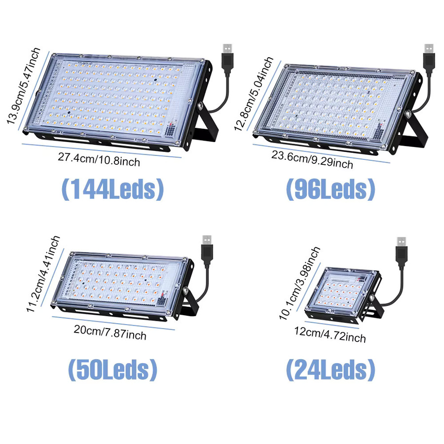 USB LED Vollspektrum Pflanzenlampe für Indoor-Anbau von Obst, Gemüse und Sukkulenten in Schwarz - Bild 6