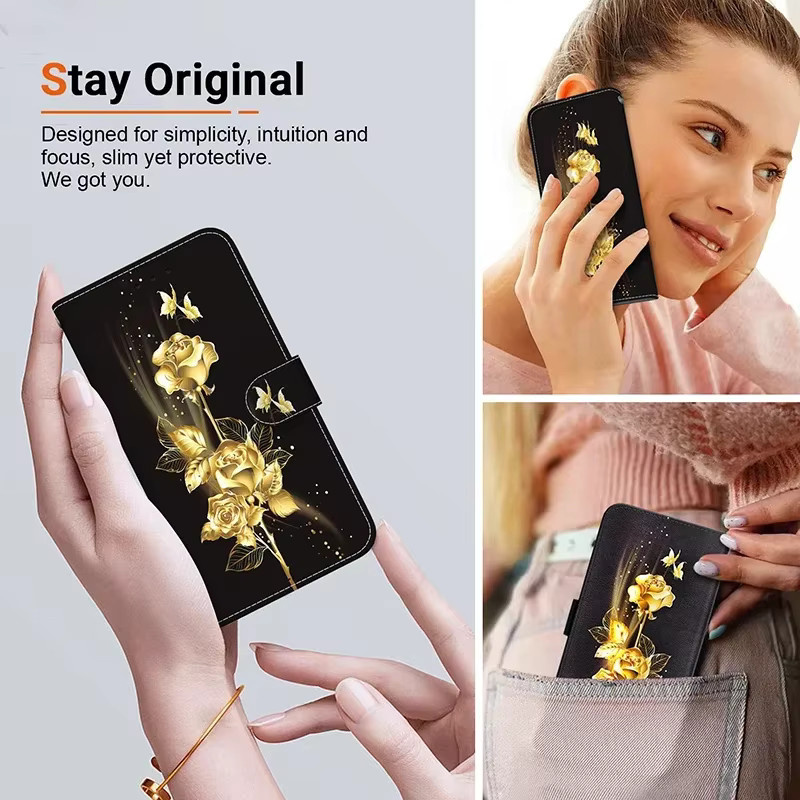 Stand Flip Wallet Case für Realme Neo7 SE Note 60 mit Painted Pattern Design - Bild 4