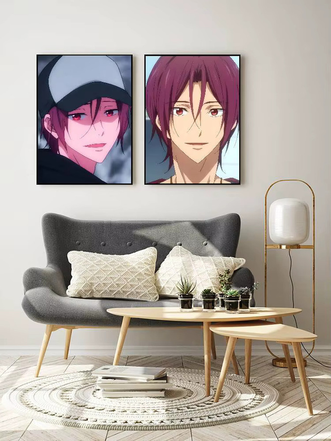 Vintage Wandkunst Dekoration Rin Matsuoka Anime Poster aus Papier, Mehrfarbig, B/H: 15 x 15 cm - Bild 6