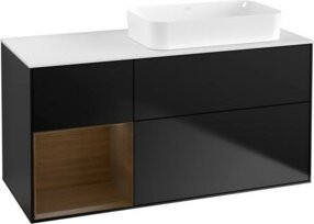 V&B Waschtischunterschrank Finion in Blau Lacquer, Breite: 120 cm, Tiefe: 60 cm - Bild 1