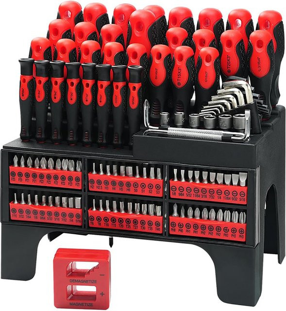 Lpnove 117-teiliges magnetisches Schraubendreher-Set in Multicolour mit Präzisions-Schraubendrehern und Pick-Haken-Ratschentreiber-DIY-Werkzeugen aus Kunststoff - Bild 1