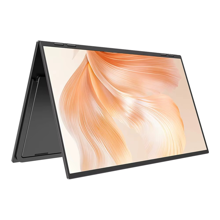 UPERFECT Delta Mega Dual Screen Stacked Computer Monitor 23,8 Zoll 100Hz mit Lautsprechern Schwarz - Bild 2