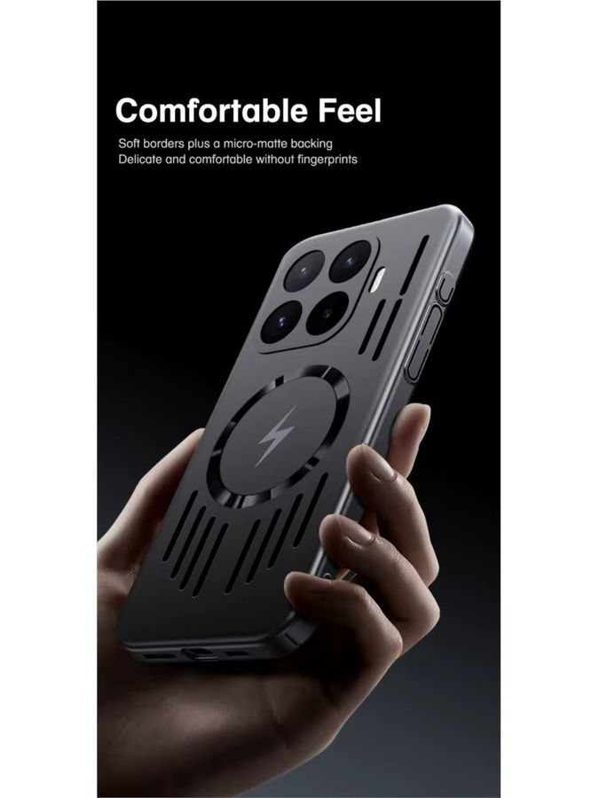 Magnetische und ultradünne PC-Handyhülle mit Wärmeableitung für Xiaomi 17T 15T 15 14 Pro 17 Max 17 Pro Max, stoßfeste Abdeckung in Schwarz oder Silber - Bild 2