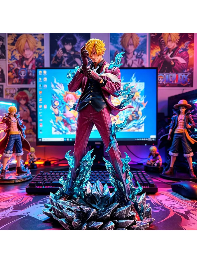 Bandai One Piece Anime Figur Diable Jambe Sanji Actionfigur aus PVC, Multicolor, Höhe: 25 cm - Bild 3