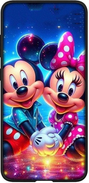 MINISO Handyhülle mit Mickey Mouse und Minnie Mouse Design in Schwarz und Multicolour für Samsung Galaxy, iPhone, Xiaomi Redmi, OPPO, Moto und Huawei - Bild 1