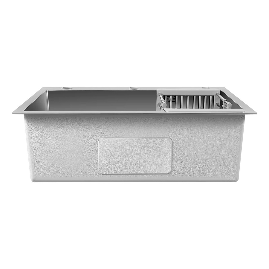 Bymaocar Küchenspüle aus Edelstahl 304 in Silber mit Einzelbecken und Geräuschreduzierung - Bild 2