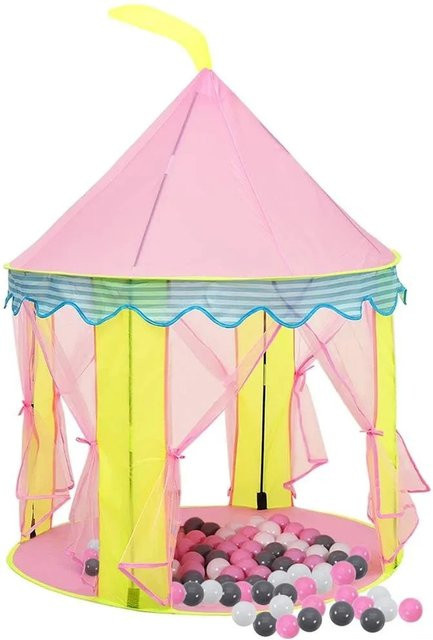 vidaXL Kinder-Spielzelt Schloss-Design Rosa ab 36 Monaten - Bild 1