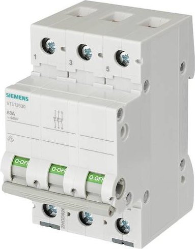 Siemens Ausschalter 125A 3-polig in Weiß 5TL13920 - Bild 1