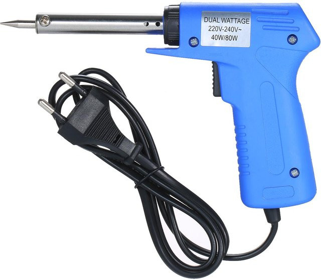Kkmoon Elektrische Lötkolbenpistole mit verstellbarer Leistung 40 W/80 W, Blau - Bild 1