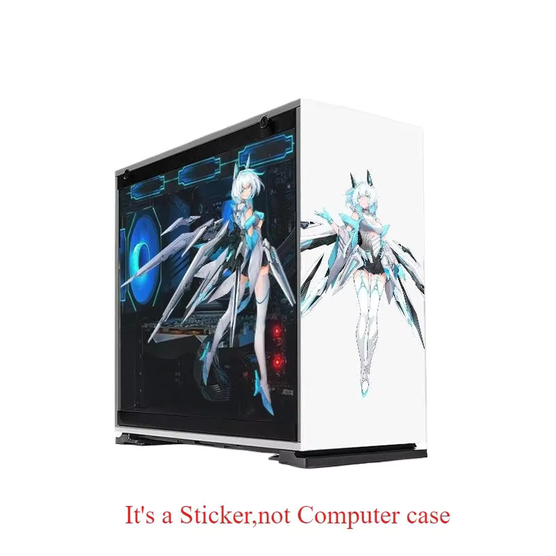 Cynzo PC-Gehäuse mit seitlichen Anime-Glasaufklebern für dein DIY-Chassis und personalisierte Gamer-Zubehör-Dekoration - Bild 2