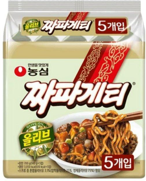 Nongshim Jjapagetti Ramen Original 5 x 140 g - Bild 1