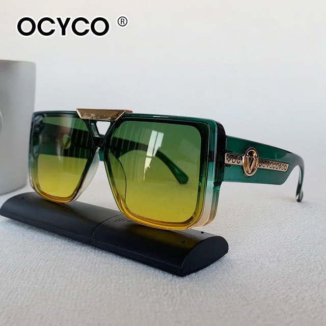 OCYCO 2026 Sonnenbrille, eckig, Vollrand, Unisex, schwarz - Bild 1