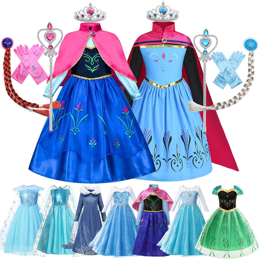 MUABABY Die Eiskönigin Elsa Anna Prinzessin Kostüm Kleid, ab 2 Jahre - Bild 5