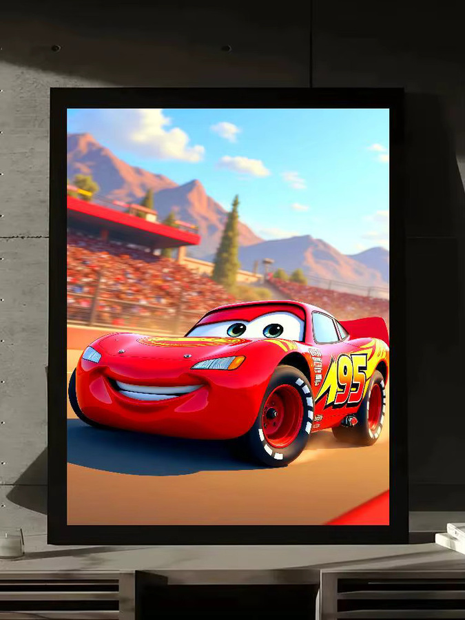 Disney Lightning McQueen 95 HD-Poster, selbstklebender Wandkunstdruck aus Papier, Breite: 30,0 cm, Höhe: 21,0 cm - Bild 3