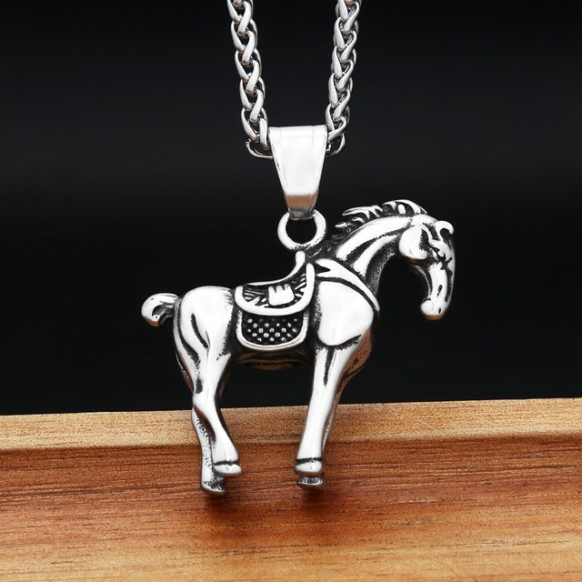 NORTHMAN Anhänger Pferd, Edelstahl, Silber, Unisex - Bild 1