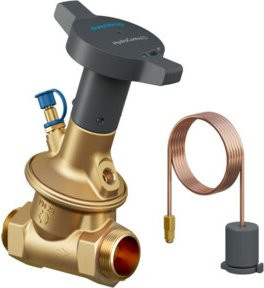 Oventrop Strangregulierventil Hydrocontrol D DN 40, Rp 1 1/2, PN 16, beidseitiges Außengewinde, Messing, gebürstetes Messing - Bild 1