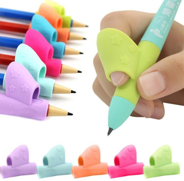 Soulbao Montessori Stifthalter Set zur Korrektur der Schreibhaltung für Kinder, 6 Stück, Mehrfarbig - Bild 1