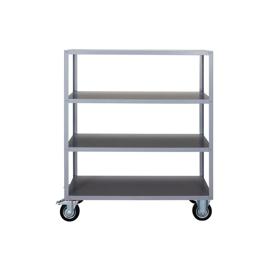 Meraki Trolleyregal grau mit 4 Ablagen auf Rollen Höhe: 140 cm, Breite: 45 cm, Tiefe: 45 cm - Bild 1