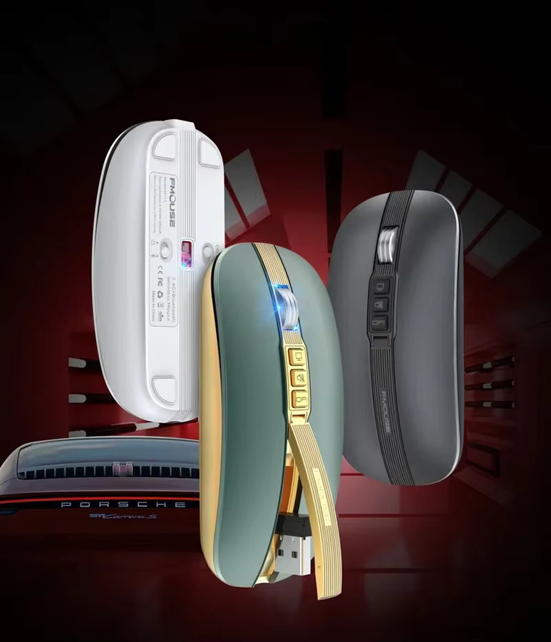 Lenovo Dual-Modus-Maus mit Bluetooth und USB-C-Aufladung, geräuschlos und ultradünn, für Laptop und Tablet, erhältlich in Grau oder Weiß - Bild 2