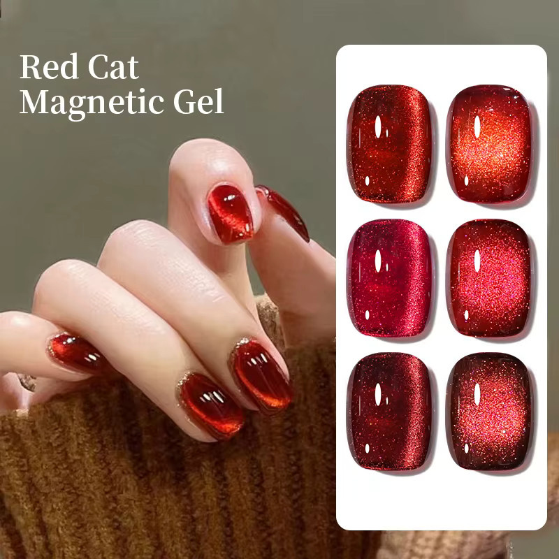 UR SUGAR Magnetischer Gel Nagellack, Rot, Glänzend, 15 ml - Bild 3