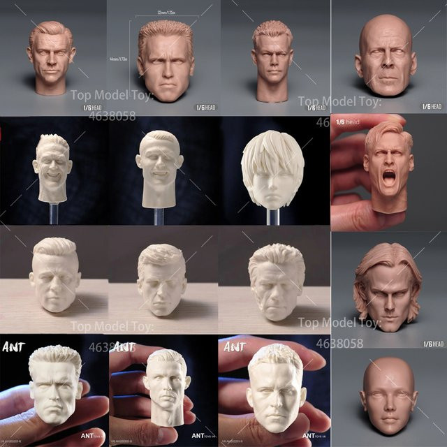 Unbemalt Head Sculpt Actionfigur, Weiß, Fantasy, Zubehör - Bild 1