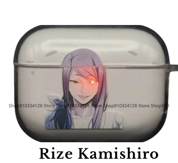 Transparente Silikonhülle im Anime Tokyo Ghoul Kamishiro Rize Design für AirPods 4, Pro, 1, 2 und 3 - Bild 2