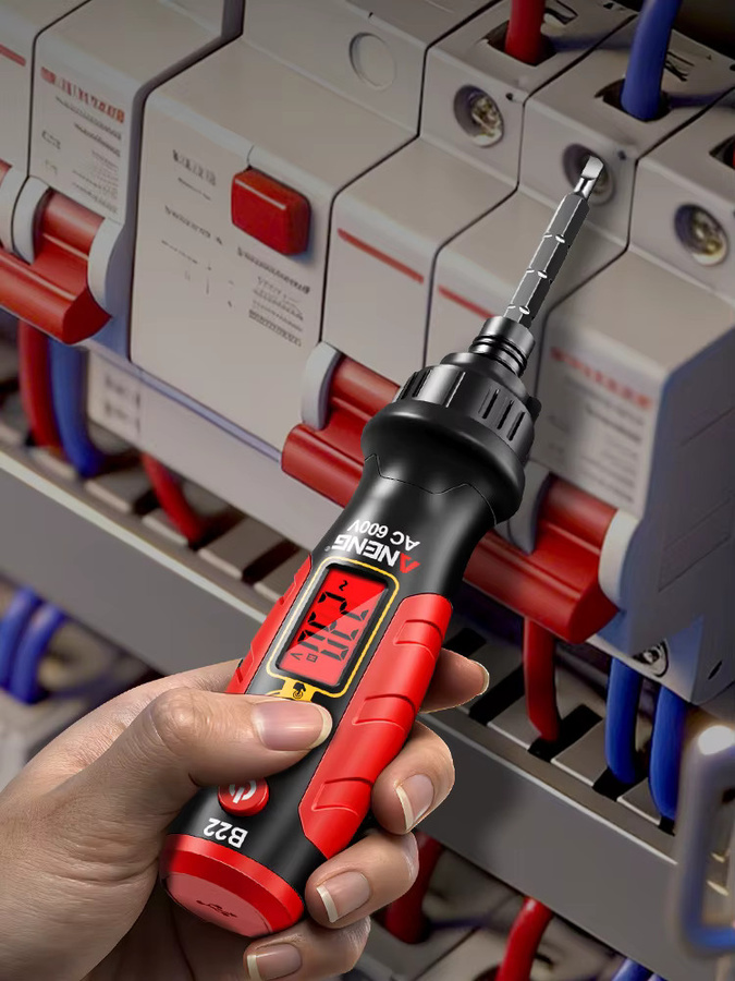 ANENG B22 Berührungsloser Spannungsdetektor-Stift in Rot, wiederaufladbarer AC-Spannungstester 30-1000V mit intelligenter Unterbrechungspunkt-Suche und elektrischer Anzeige - Bild 5